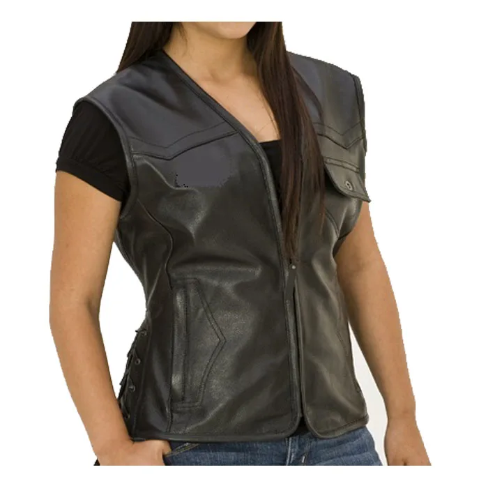 Жилет ручной работы из натуральной овечьей кожи для велосипедистов