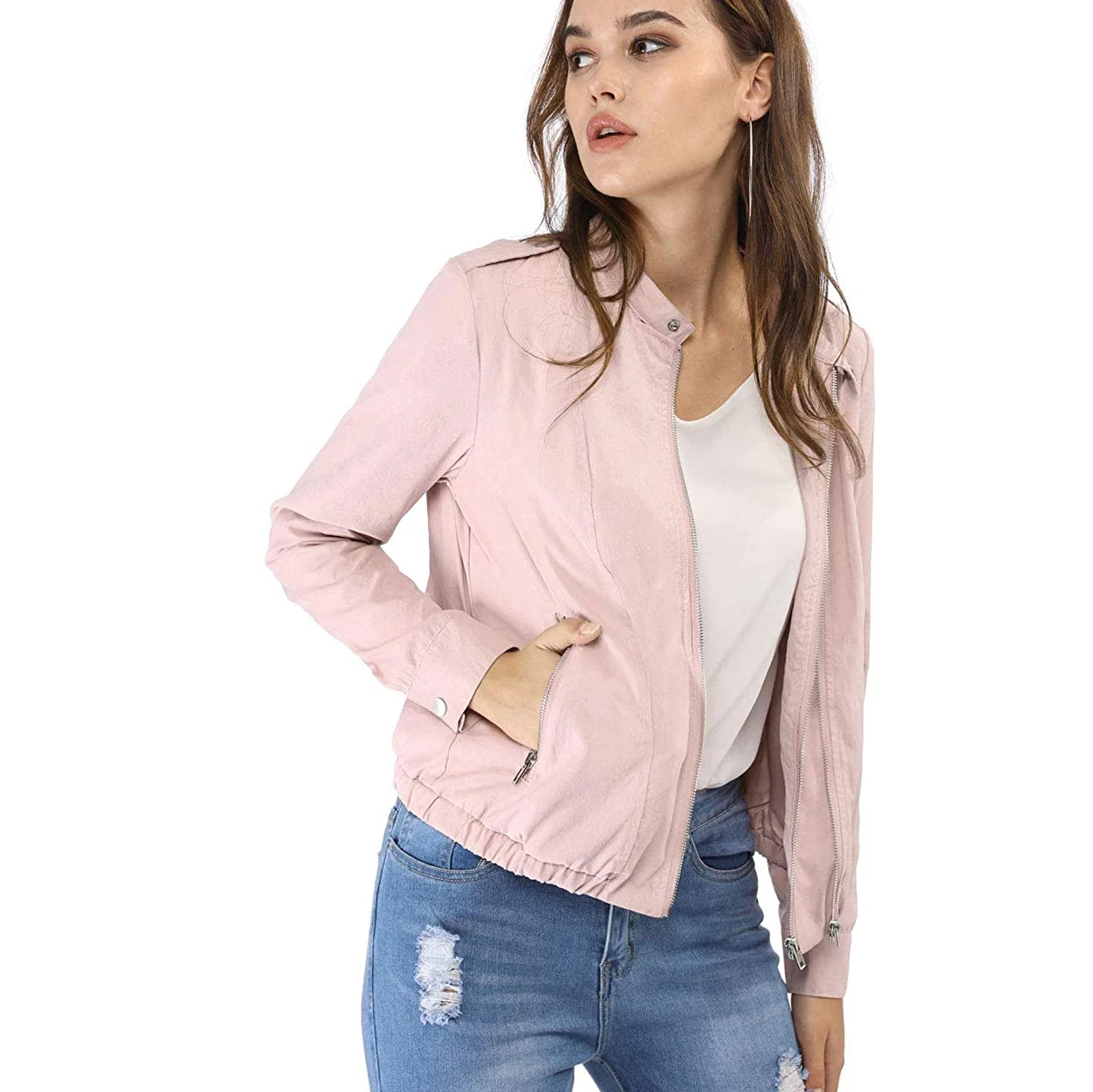 Best Selling Most Demanding Motorcycle Racing Bomber Jackets Leather Biker Riding Custom Logo Jacket for Women