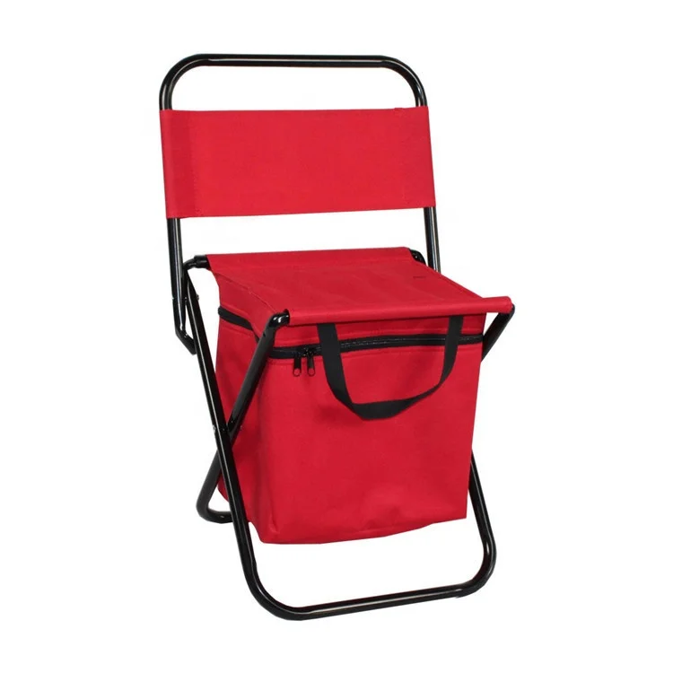 HE-126,Cheapest Folding Camping Chair Stool with Cooler Picnic Bag for Outdoor Fishing Travel Beach BBQ With Customized Logo