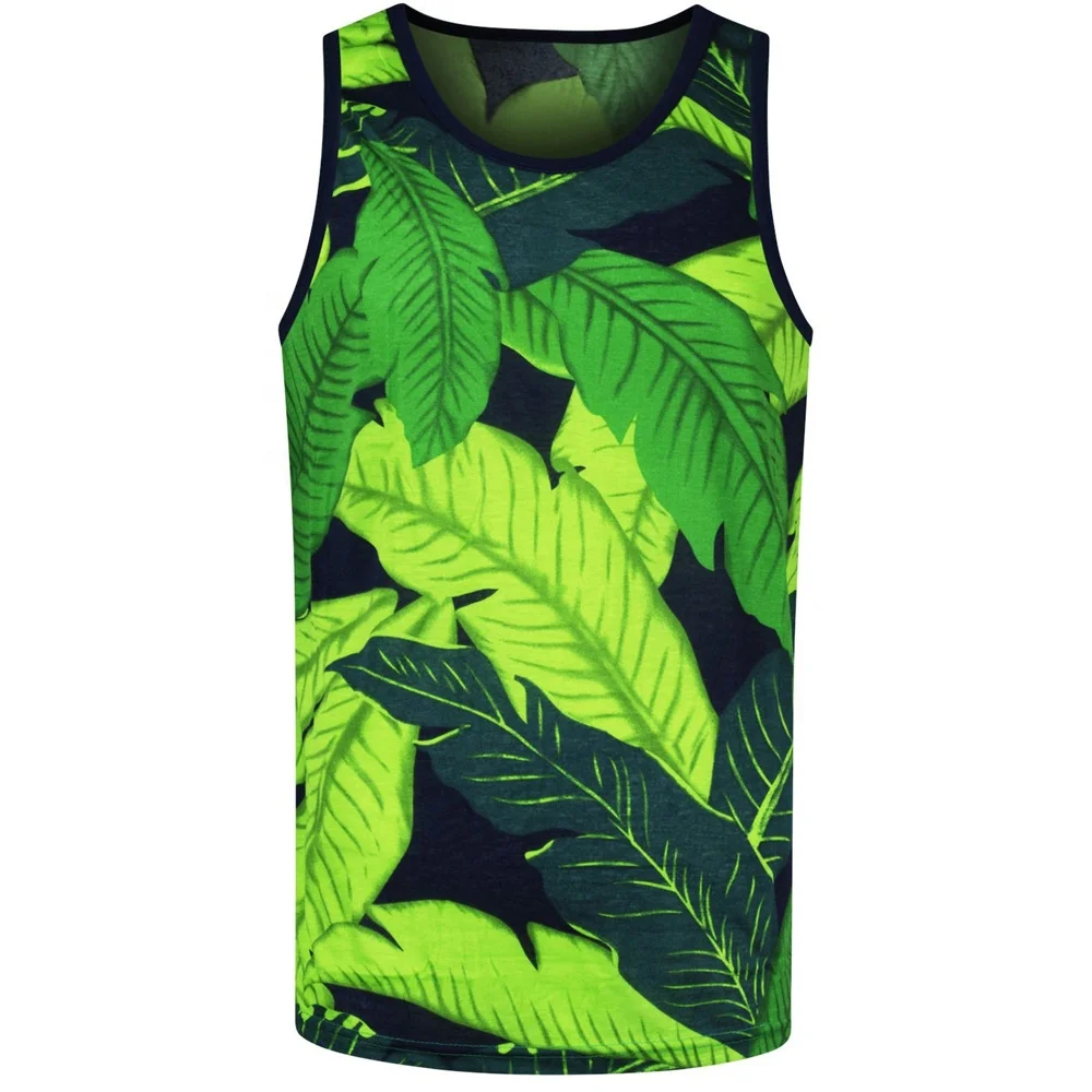 
High Quality 2020 Custom Made Sublimated Printed Gym Mens Tank Top For Sale 
