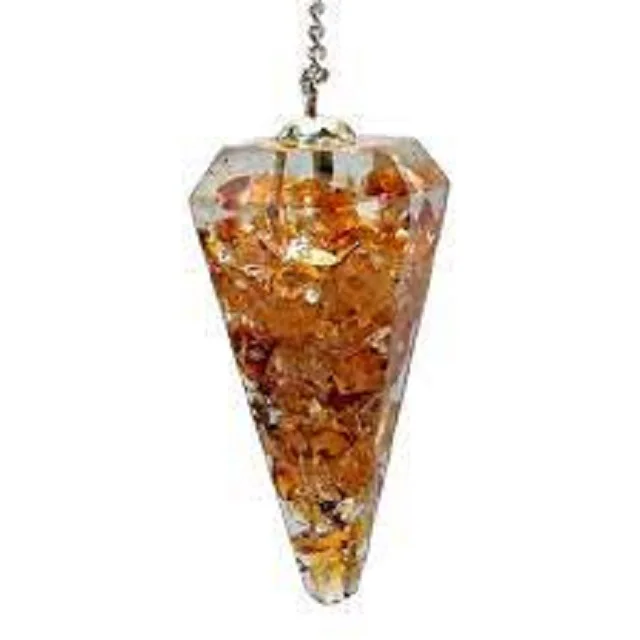 Best Quality Natural Citrine Orgonite pendulum Wholesale Pendulum for dowsing Healing pendulum ;Wholesaler