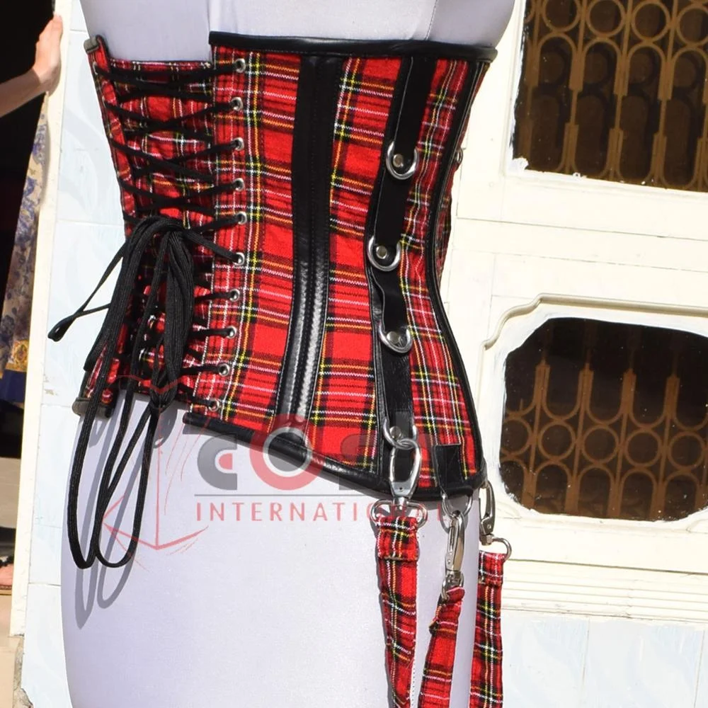 COSH CORSET Underbust Steelboned Waist Shaper Tightlacing Fitted Tartan Plaid Corset Sexy lingerie Valentine Corset Bustier