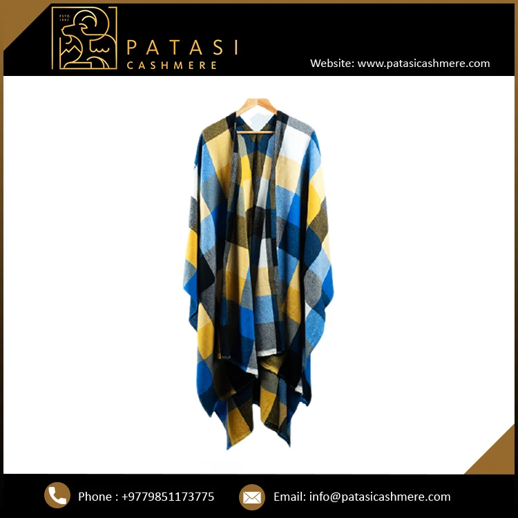 Wholesale Hot Sale Ladies Poncho New Fashion Nepali Cashmere Poncho Wholesale Price Scarves & Shawls