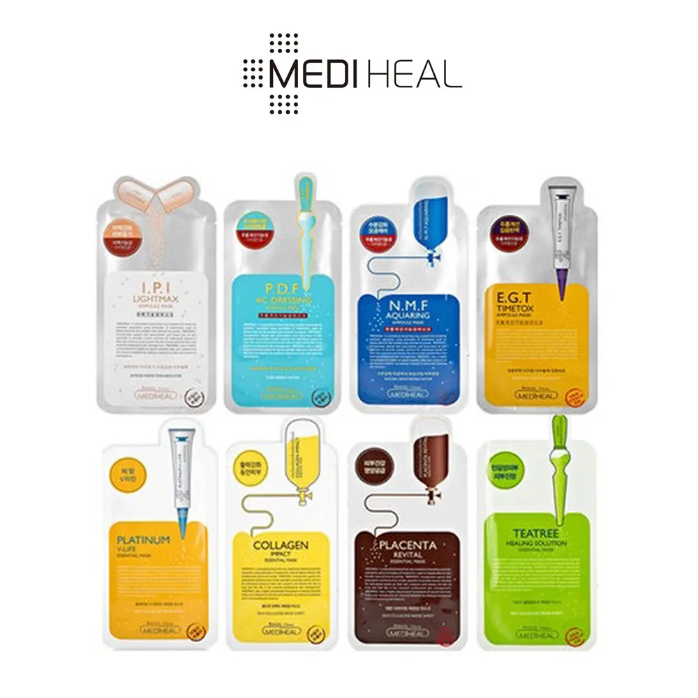 
[MEDIHEAL] Essential Mask Ex ALL Types 24ml facial mask korean MOQ 1500 SHEET Best korean cosmetic wholesale 