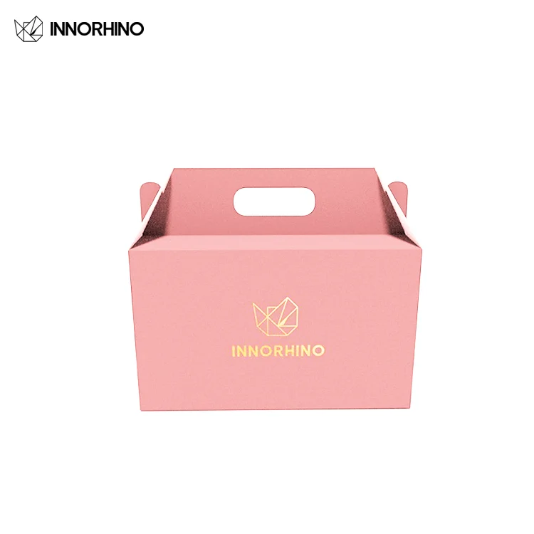 Favor Box Paper Packaging Wedding Party Banquet Takeout Food Pastries Cake Dessert Cookies Candy Gift with handle Customized