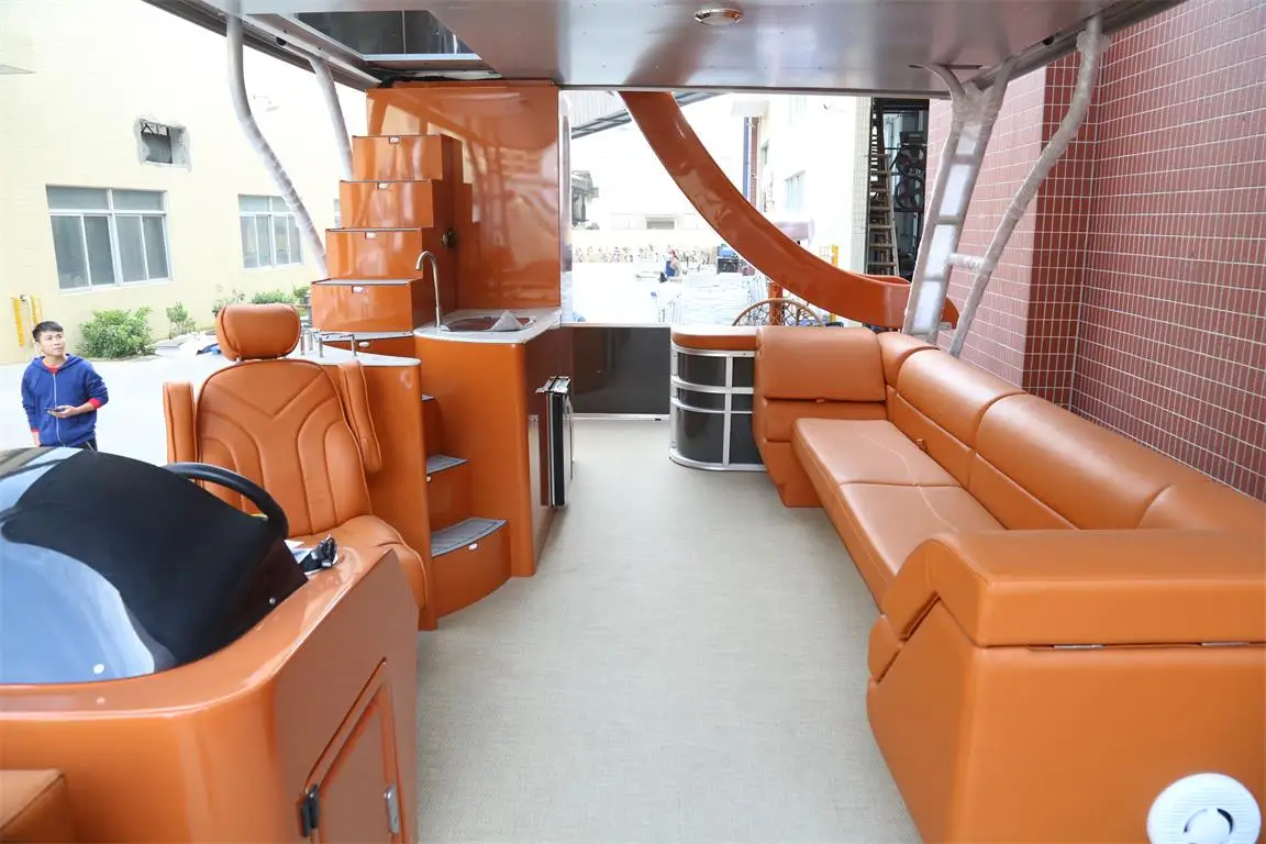 28ft 300HP Tritoon Pontoon Boat With Bathroom For Sale