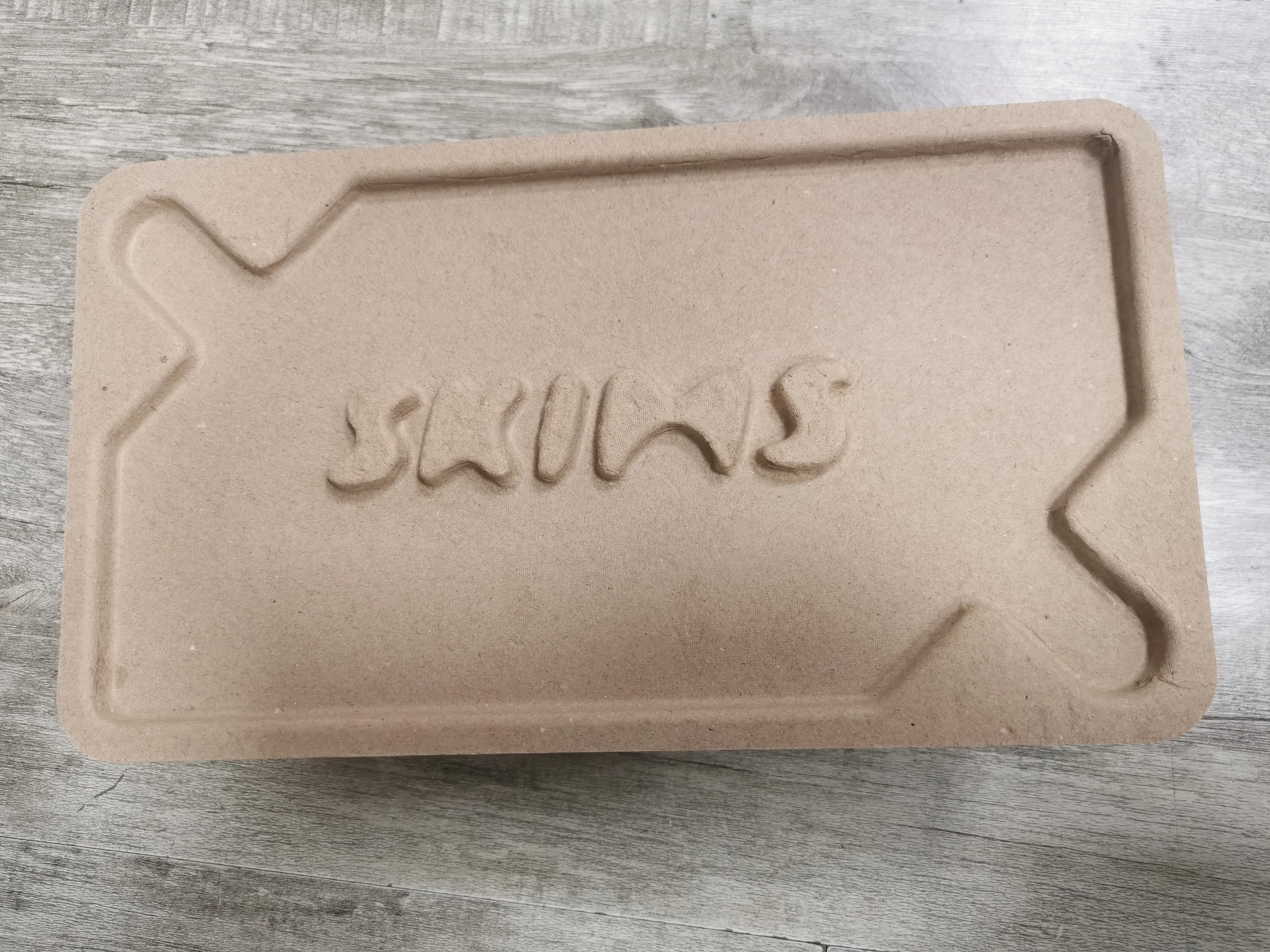 Molded Pulp Paper Shoe box Custom shape and size with logo Factory provided