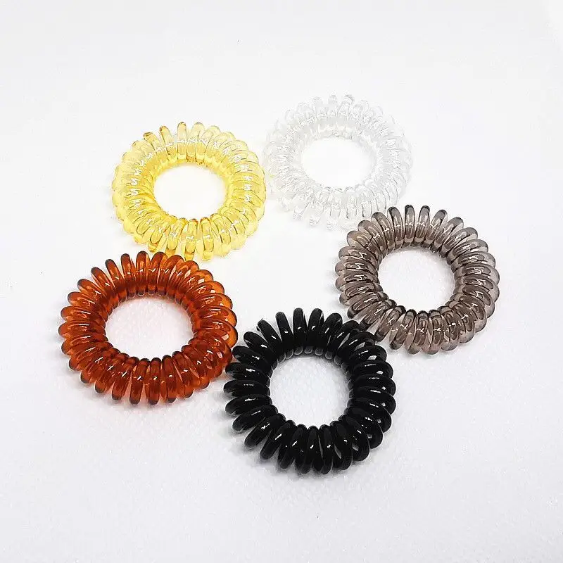 Best Selling Hair Accessory TPU Telephone Cord Hair Tie Elastic ponytail Hair Coils