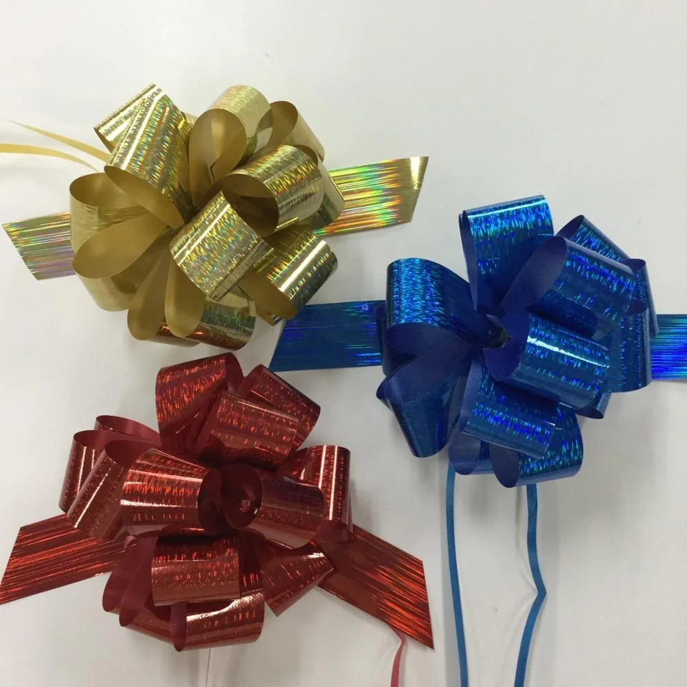 pp holographic pull bow for gift packing