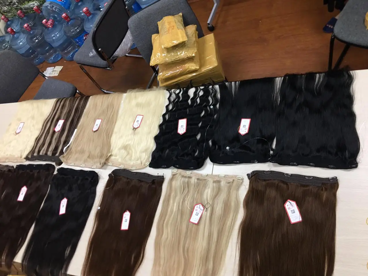 Vietnamese Human  Straight  Diffrent  Colors  Halo  Clipin  Hair Extension