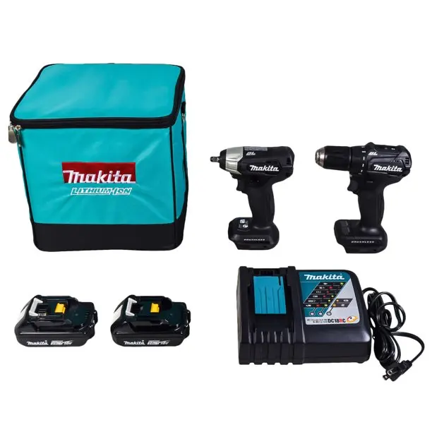 Makita18Volt 5.0Ah LXT Brushless 6 Pcs Kit Hammer Driver Drill Impact Recipro Saw Circ Grinder Flashlight