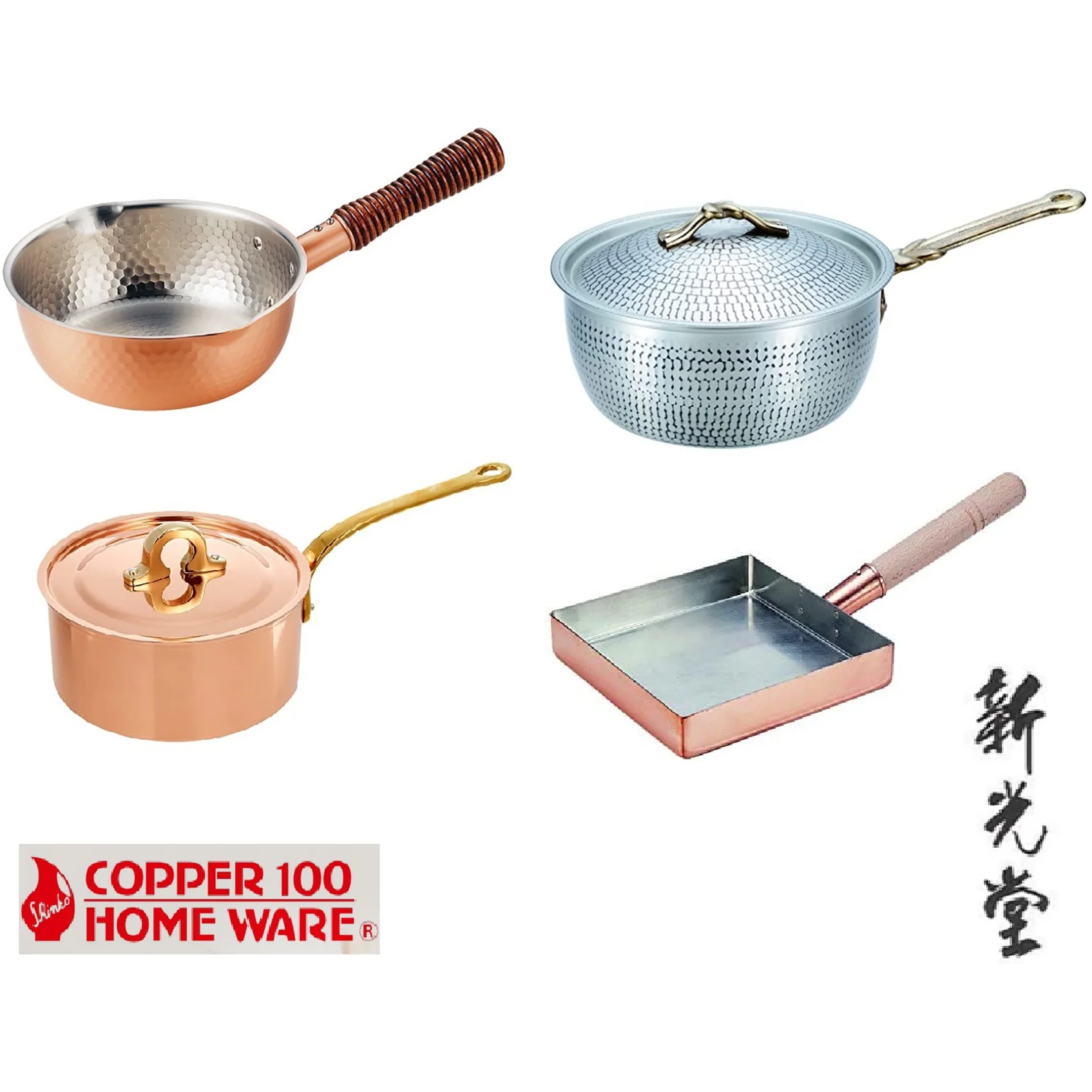 Excellent thermal conductivity copper cookware sets with the Good Design Award