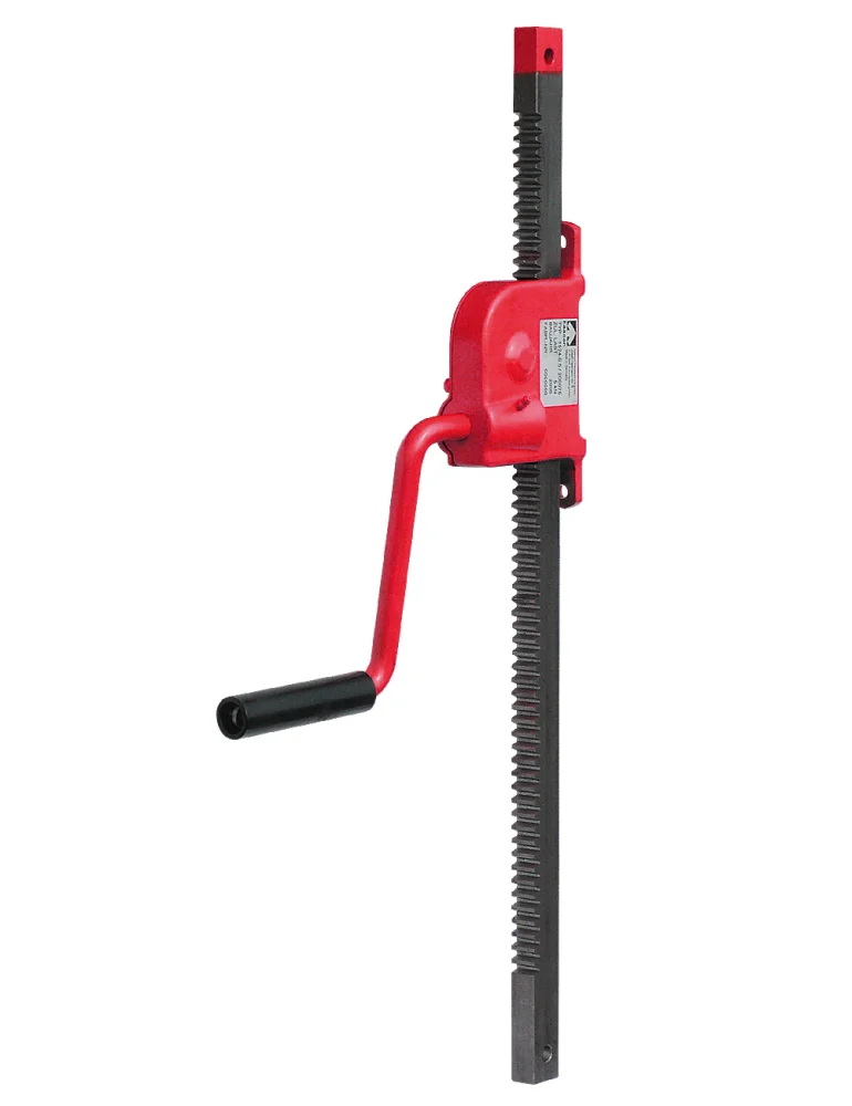 Rack & pinion jack, self-locking worm gear, stainless steel