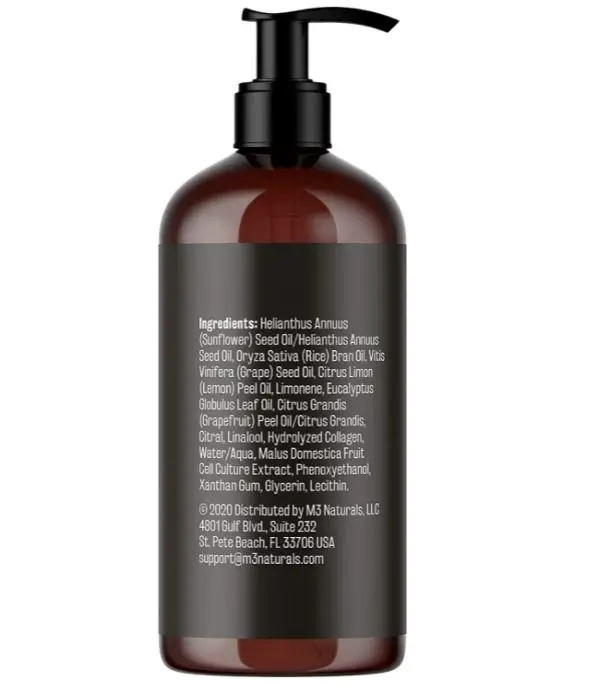Массажное масло для удаления целлюлита M3 Naturals с коллагеновыми стволовыми клетками Натуральный Лосьон растяжка кожи (2 шт. в упаковке)