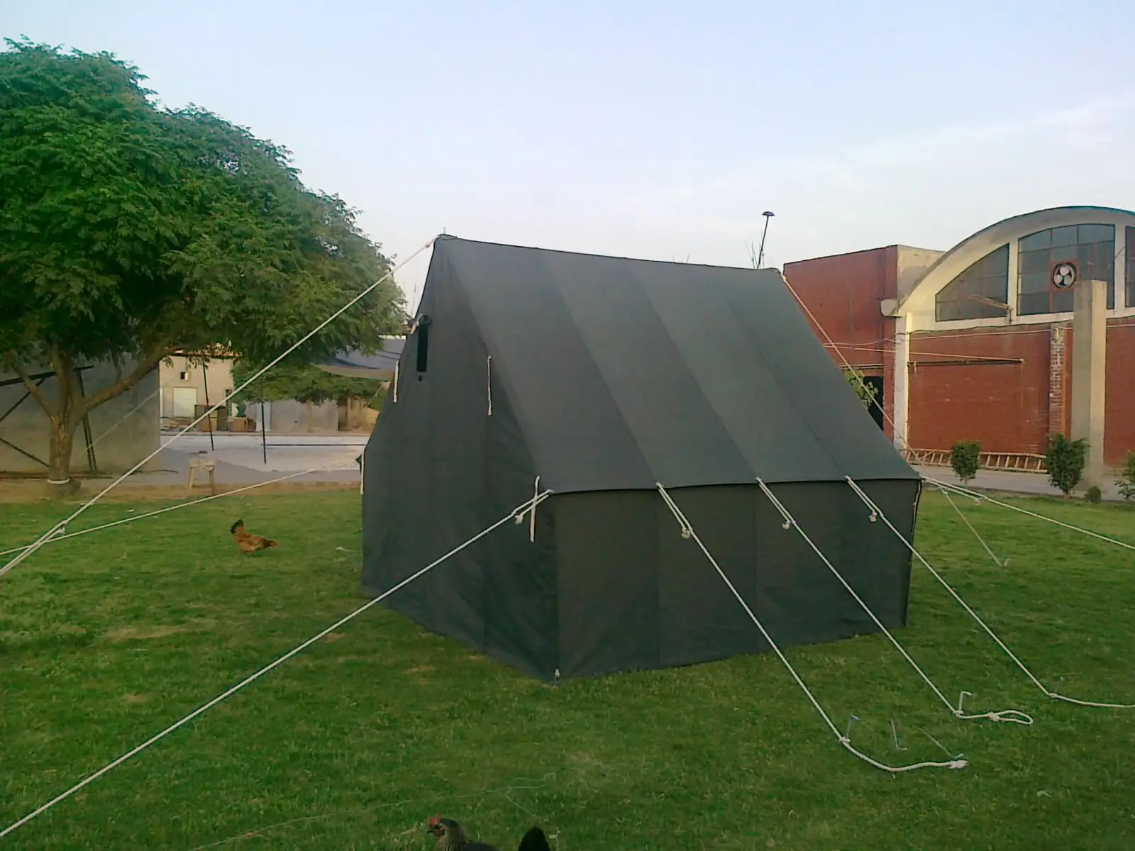 Heavy Duty Waterproof Canvas Insulated Green Tent Ridge Style Small One Man Tent Outdoor Two Men Half Shelter Canvas Tarp Tent