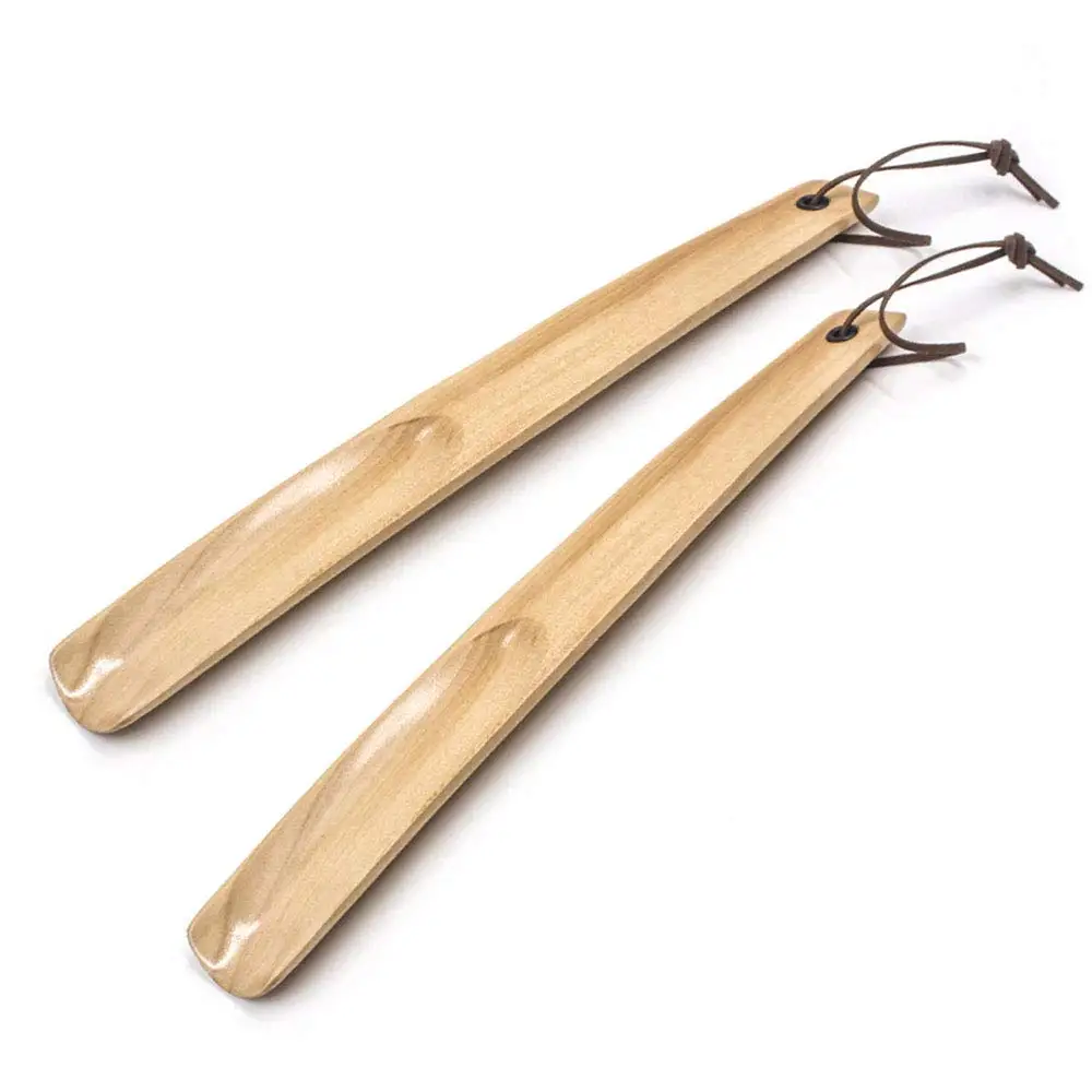 Роскошный Деревянный обувной рожок на заказ блестящий полированный для обуви с длинной ручкой удобный деревянный