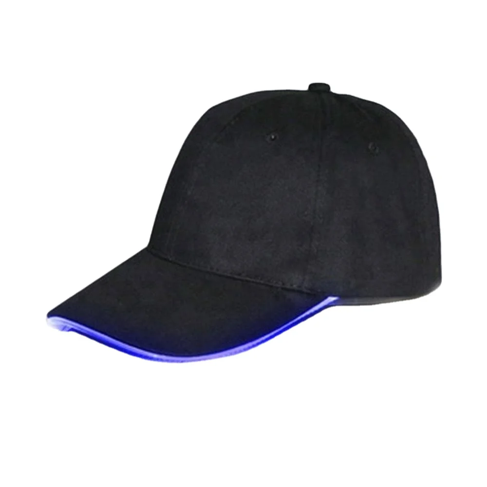 LED Light Cap Team Baseball Caps Fitted Hats Glow In Dark Party Club Props