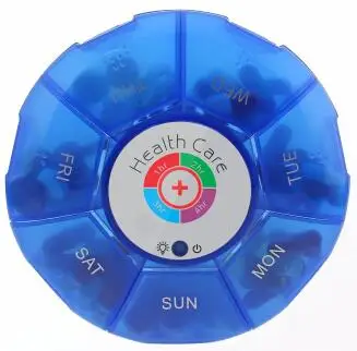 Pill Box Alarm Organizer with Timer (7-Day)