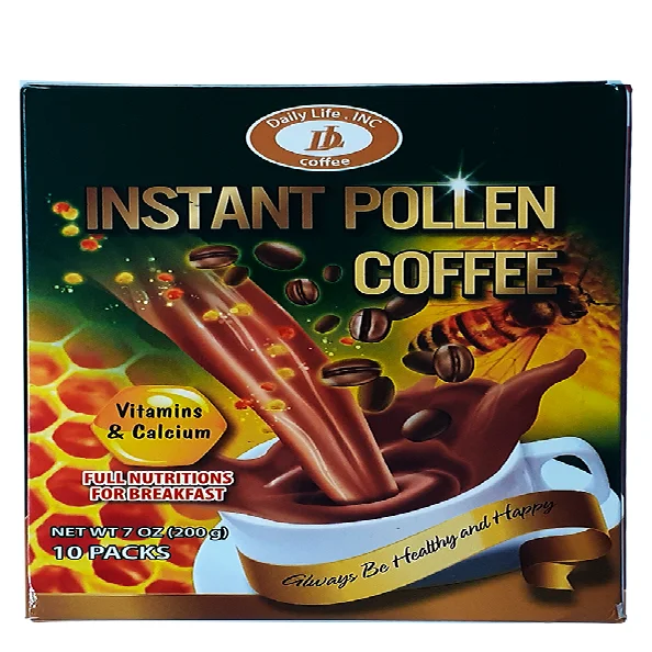 OEM 24 Months Shelf Life Pollen Aroma Sweet Caffeinated Box Ma 6 INSTANT POLLEN COFFEE 4IN1 From Vietnam