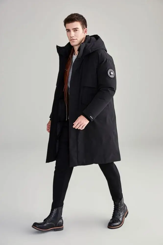 Tanboer new style black wind proof breathable overcoat custom bomber high quality short down jacket thin winter coat for male