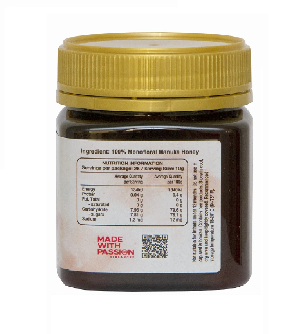 Soothes Throat Superior Grade Honey Products Natural Antioxidant Creamy Smooth 250 Grams MGO300+ Multifloral Manuka Honey