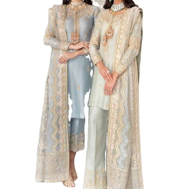 New designer festival wear satin silk shalwat suits velvet luxury collection Latest customize Indian Pakistani salwar suits