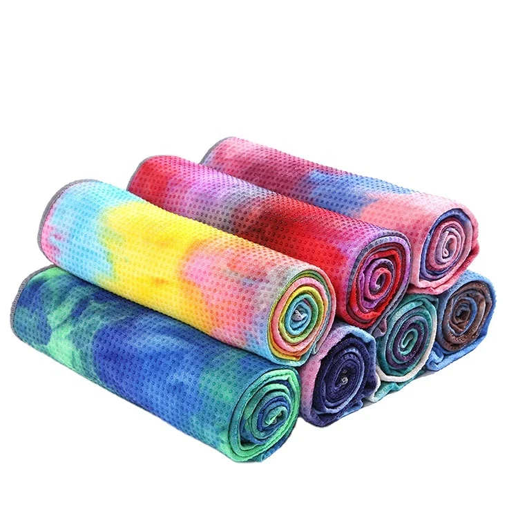 Eco friendly anti slip custom printed yoga towel