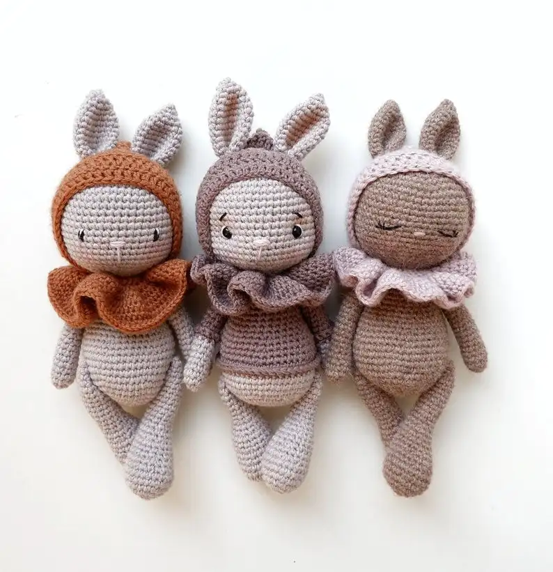 Peaches the Bunny Rabbit crochet toy - Baby playpens Amigurumi for Kid, 100% cottotn