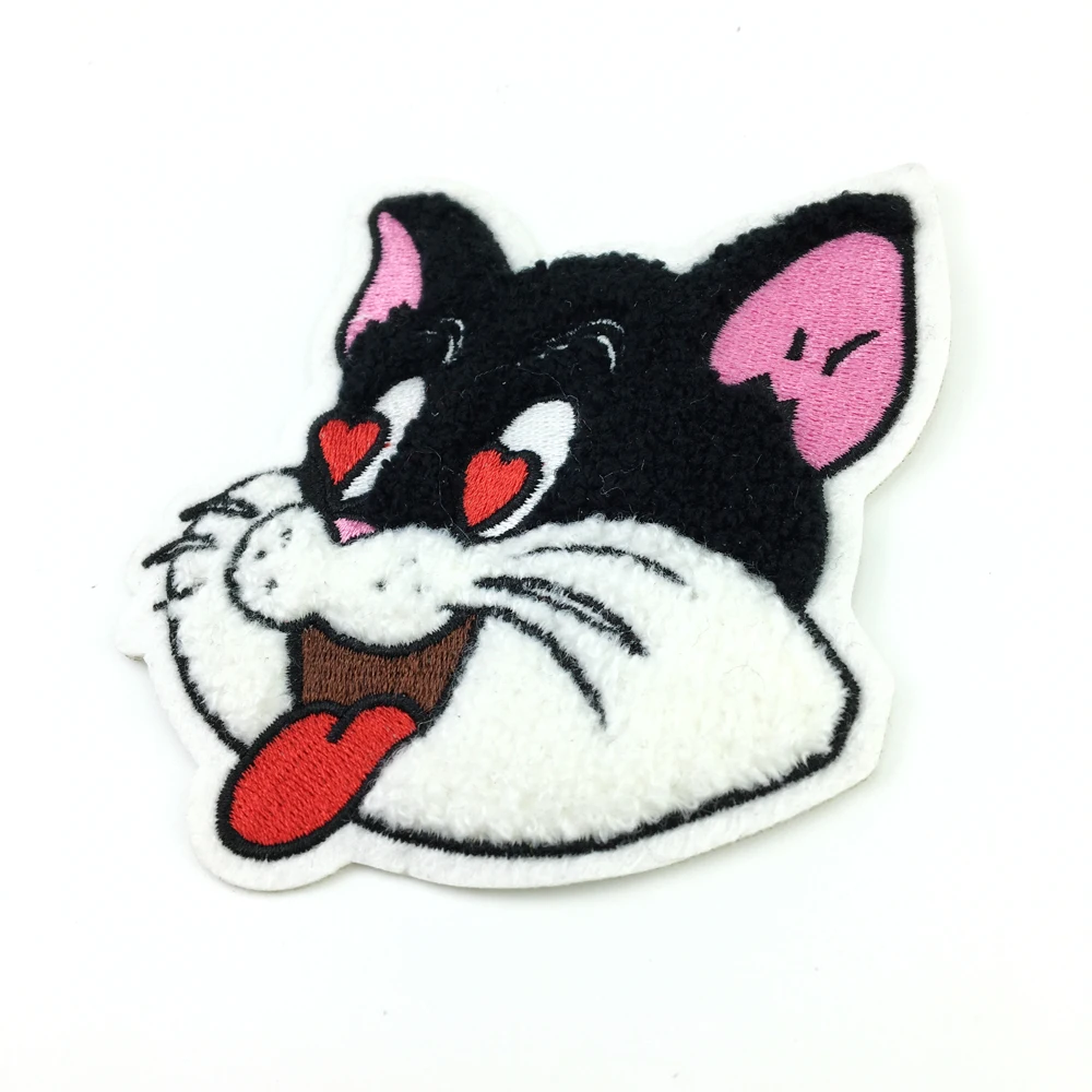 Оптовая продажа нашивки из синели с животными на подкладке под заказ для толстовки