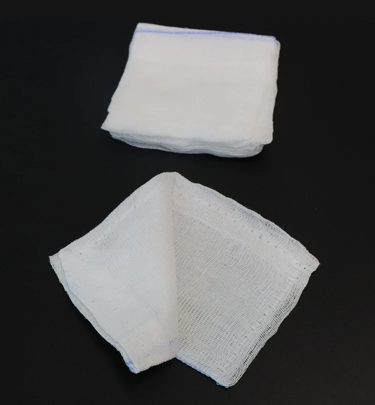 Высококачественные медицинские стерильные марлевые тампоны BLUENJOY 100% хлопка с рентгеновским датчиком для хирургической марлевой тампоны стерильные