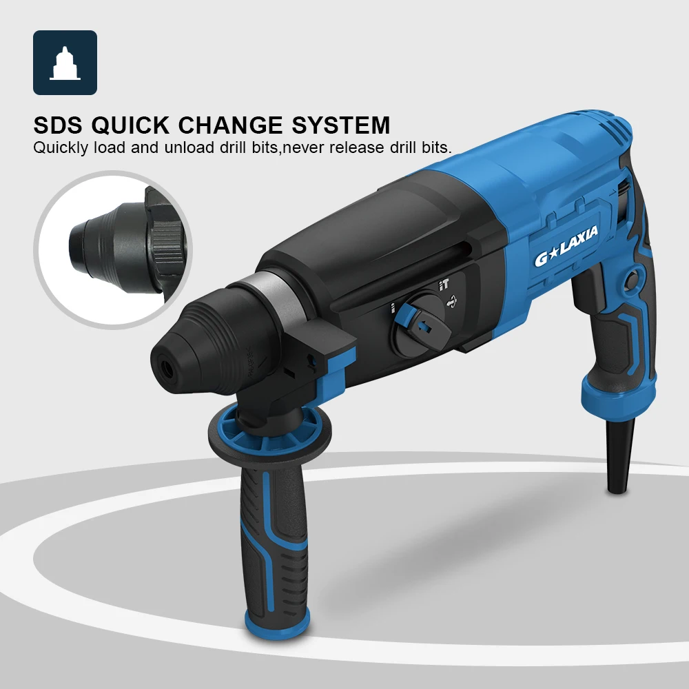 Galaxia 710W SDS Plus Electric Rotary Hammer Conrete Drilling 24mm Hammer Drill Heavy Duty Machine
