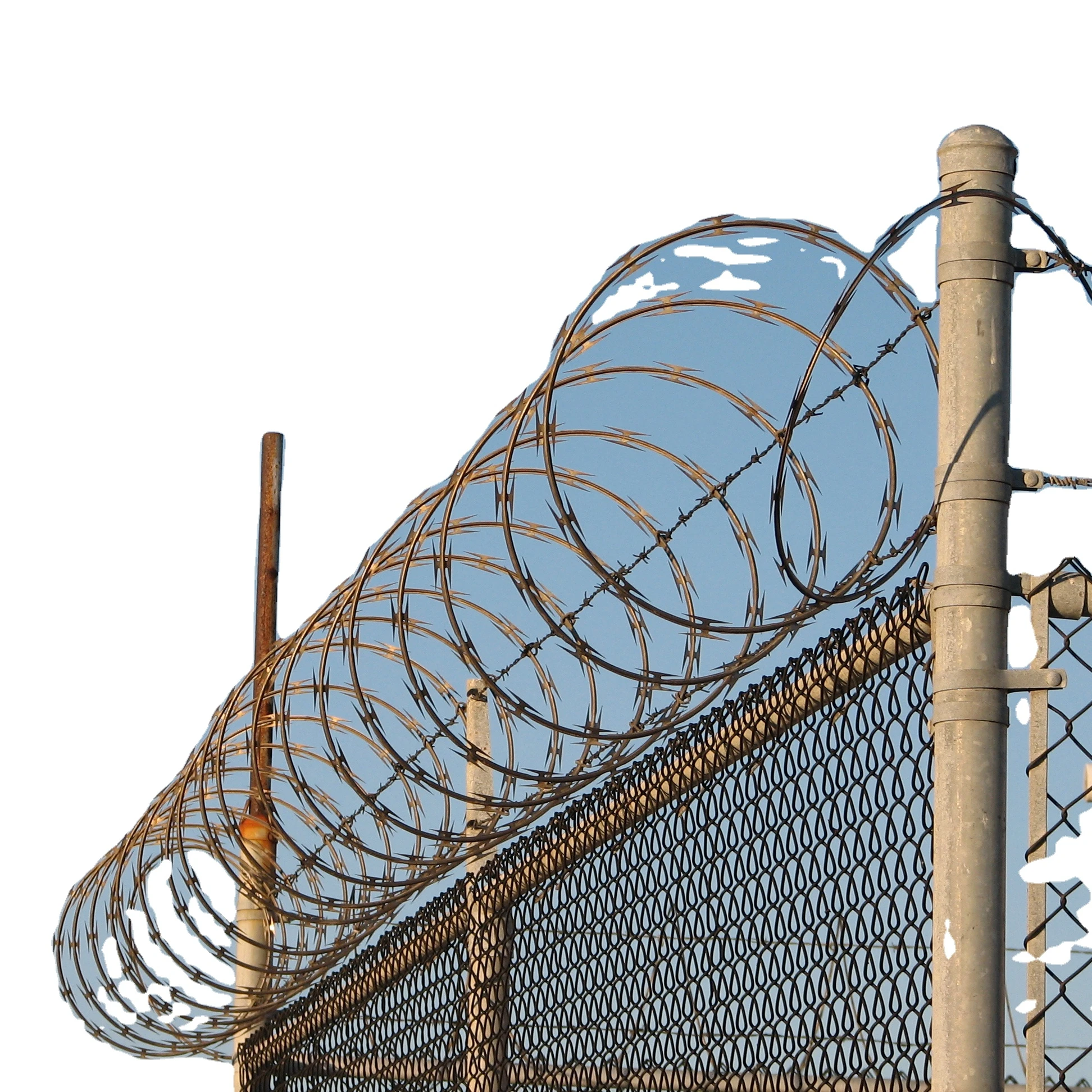 Fence Barbed Wire Razor Wire Steel Surface Performance Coil Protection Feature Material Origin Type Galvanized stainless steel