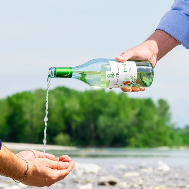 Special gift pack Piwi Dry White Wine Fysi I Feudi di Romans 0,75 L Bottle of Wine Wine Bottle