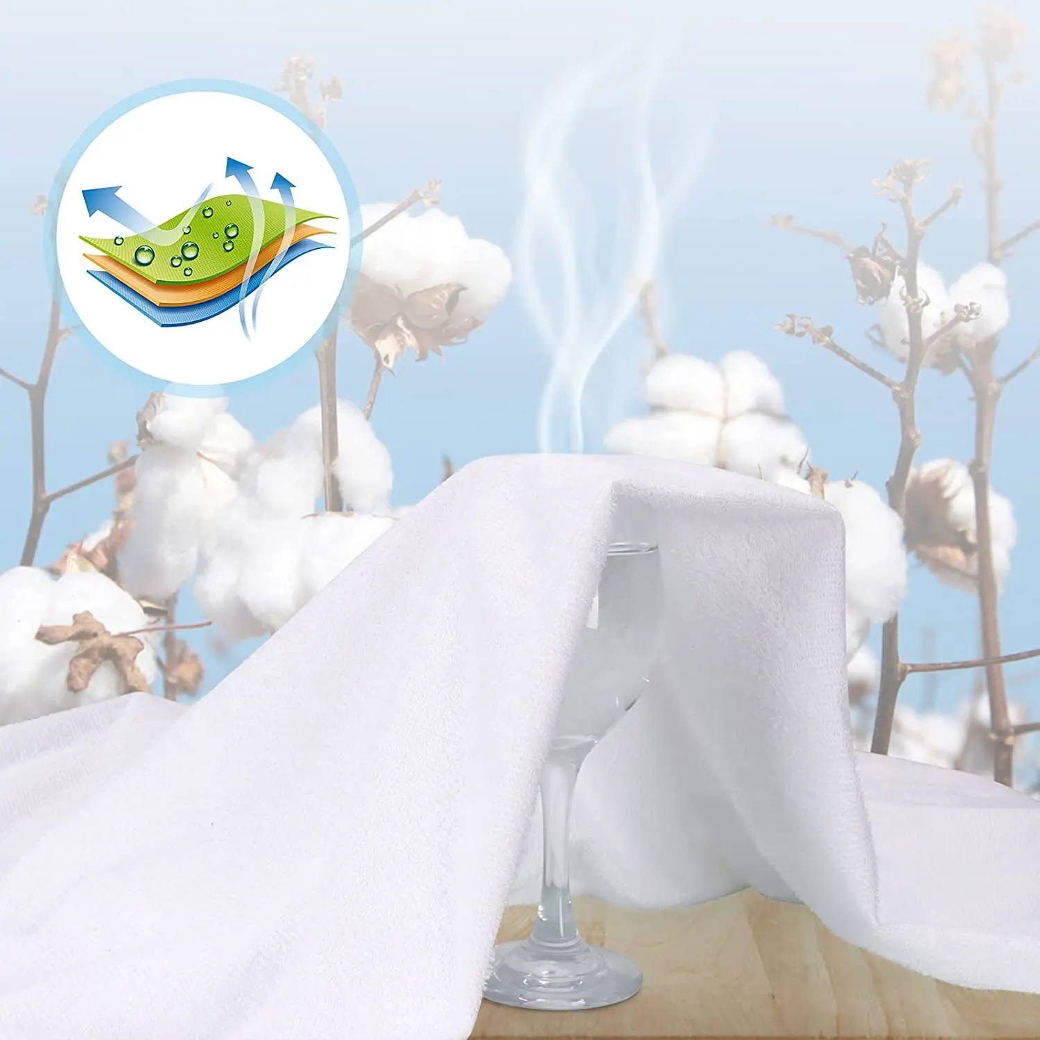 Водонепроницаемый бамбуковый чехол для матраса, протектор для матраса, воздухопроницаемая объемная воздушная ткань с глубоким белым карманом 8-21 дюйм