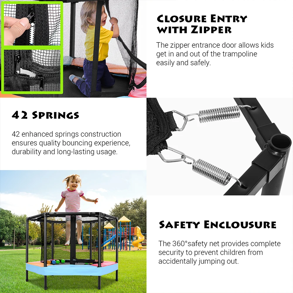 Onetwofit Factory Wholesale Manufacturers 14Ft Sales Indoor For Kids Mini Trampoline