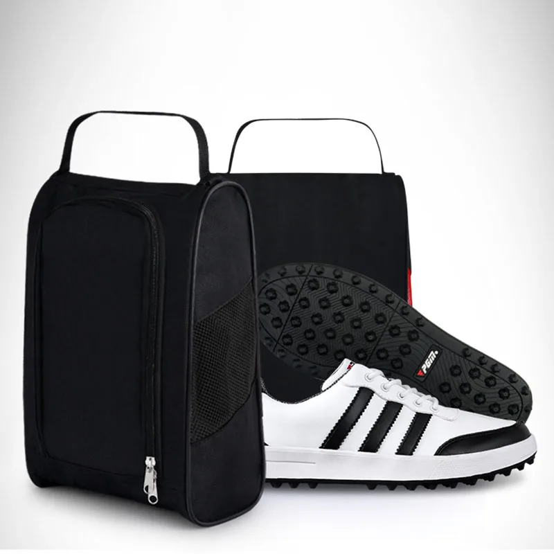 dustproof Portable zippered traveling sports custom Logo golf sneaker storage traveling shoe pouch bag