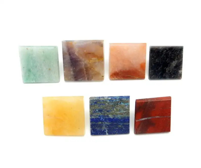 
Pyramid Chakra Set Pyramid Shaped Chakra Stone Chakra 7 Pyramid Set Reiki Metaphysical Crafting 