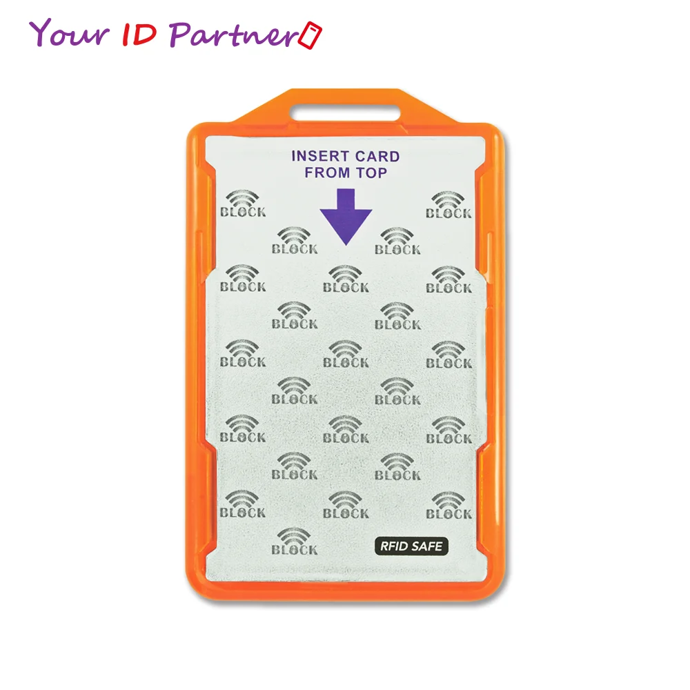 Пластиковый держатель RFID-значка с блокировкой