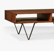 VAIN Modern Living Room Furniture Industrial Style Solid Wood Coffee Table for Home Use