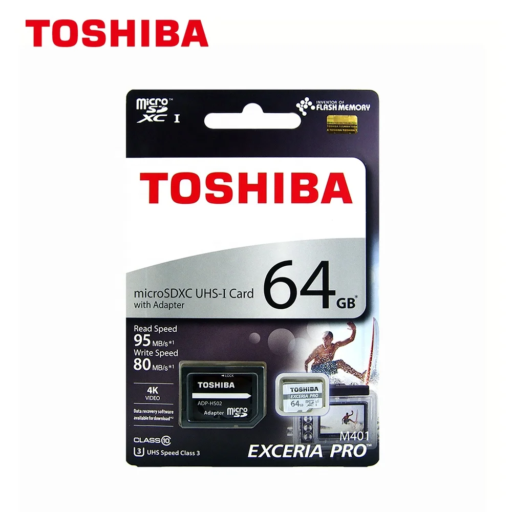 TOSHIBA  microSD memory card driving recorder mobile phone camera  M401 64gb support 4K TF memory card