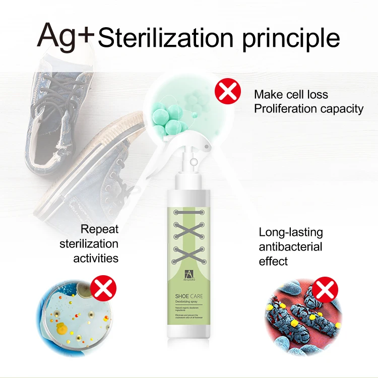 High quality  Eco-friendly odor remover shoe odor deodorizer eliminator spray for shoes