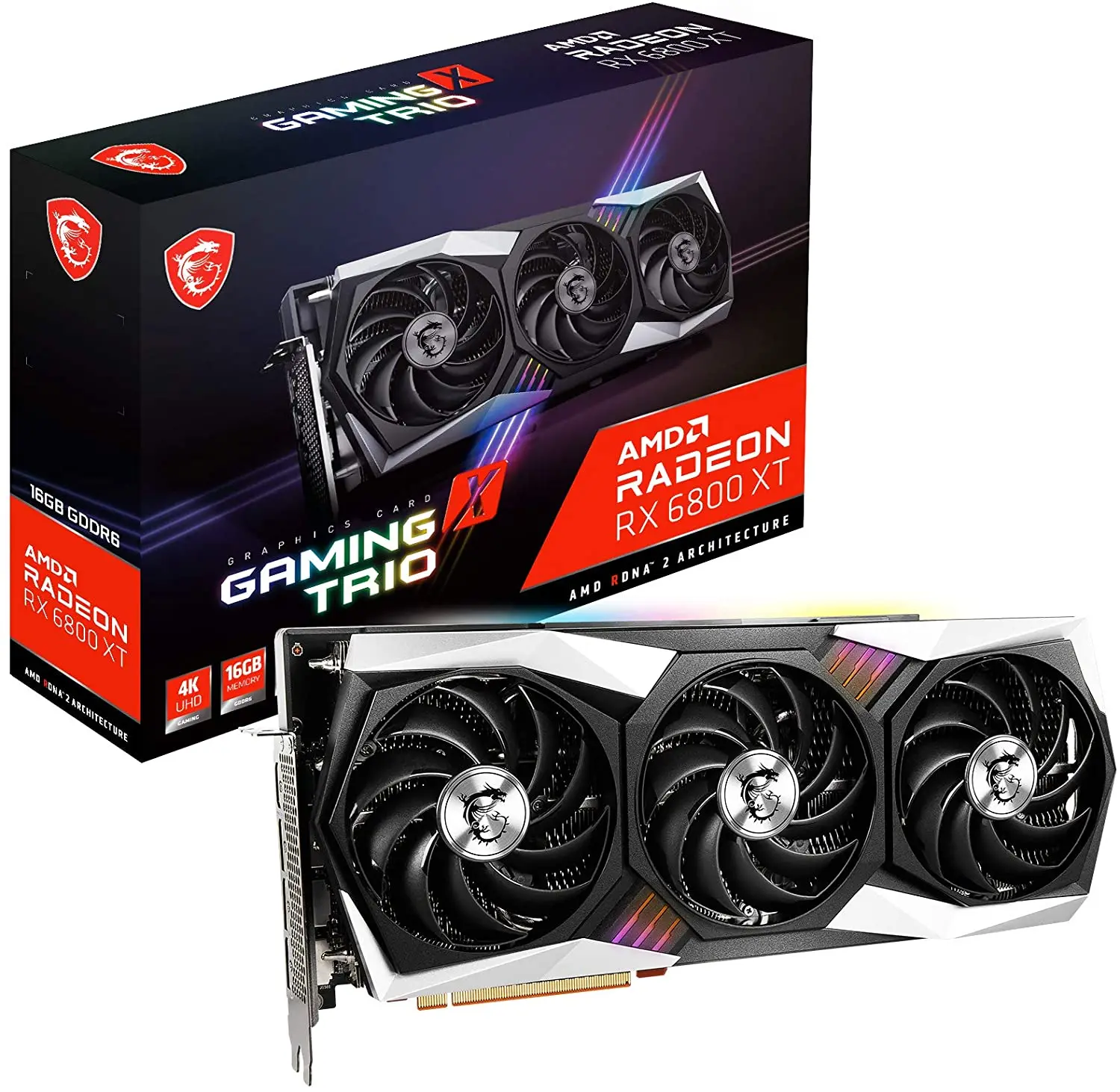 Отличная сделка и прекрасно работает MSI игровой Raden RX 6800 XT 16 Гб GDRR6 256-Bit DP 2285 МГц рднк 2 архитектура