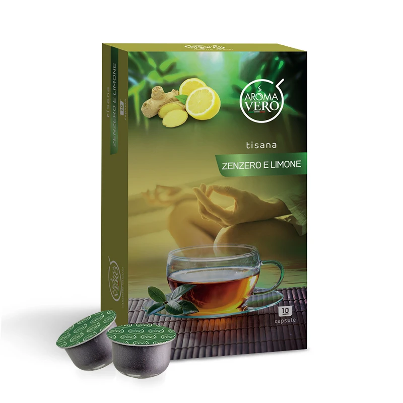 High Quality  Made In Italy Ginger and lemon herbal tea  - 6gr pack 100pcs*box Hot Sale