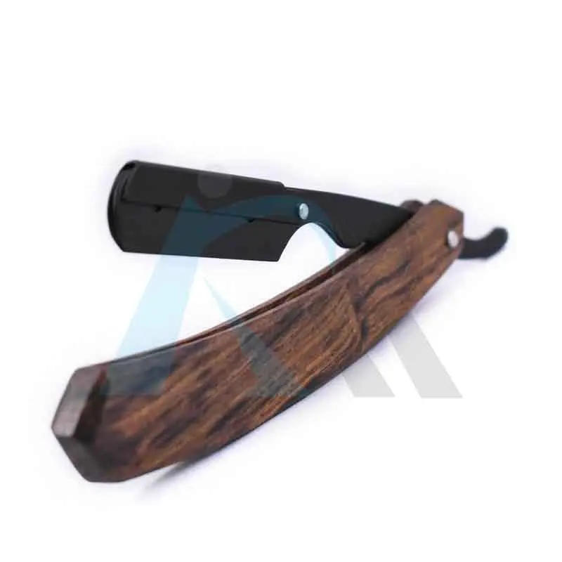 Fancy Shaving Barber Tools Hair Razor and Blades Antique Black Folding Shaving Knife Stainless Steel Straight razor