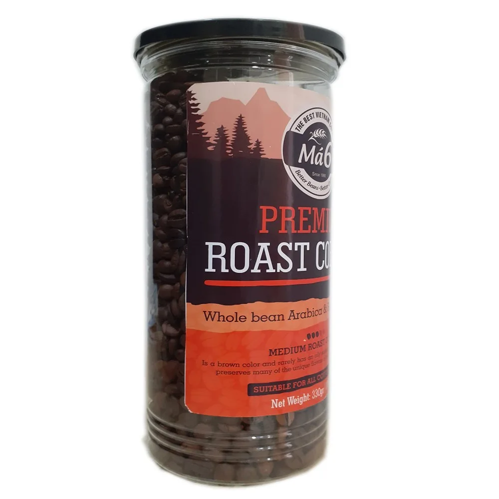 High Quality 24 months MEDIUM ROAST Sugar-Free MA 6 COFFEE - ARABICA & ROBUSTA - PREMIUM - WHOLE BEAN From Vietnam