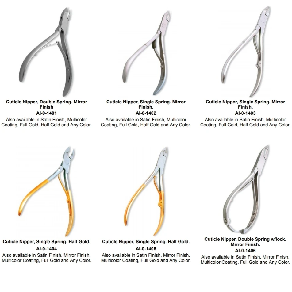 Blue Grip & Snip Spiral Spring Cuticle Trimmer Nippers Cleaner Nail Manicure Tool with customized colors