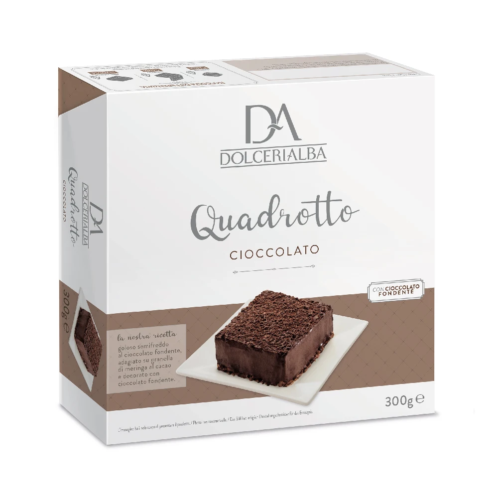 Premium Quality Made in Italy Dark Chocolate Frozen Dessert 4 Individual Portions 300g Wholesale Pie