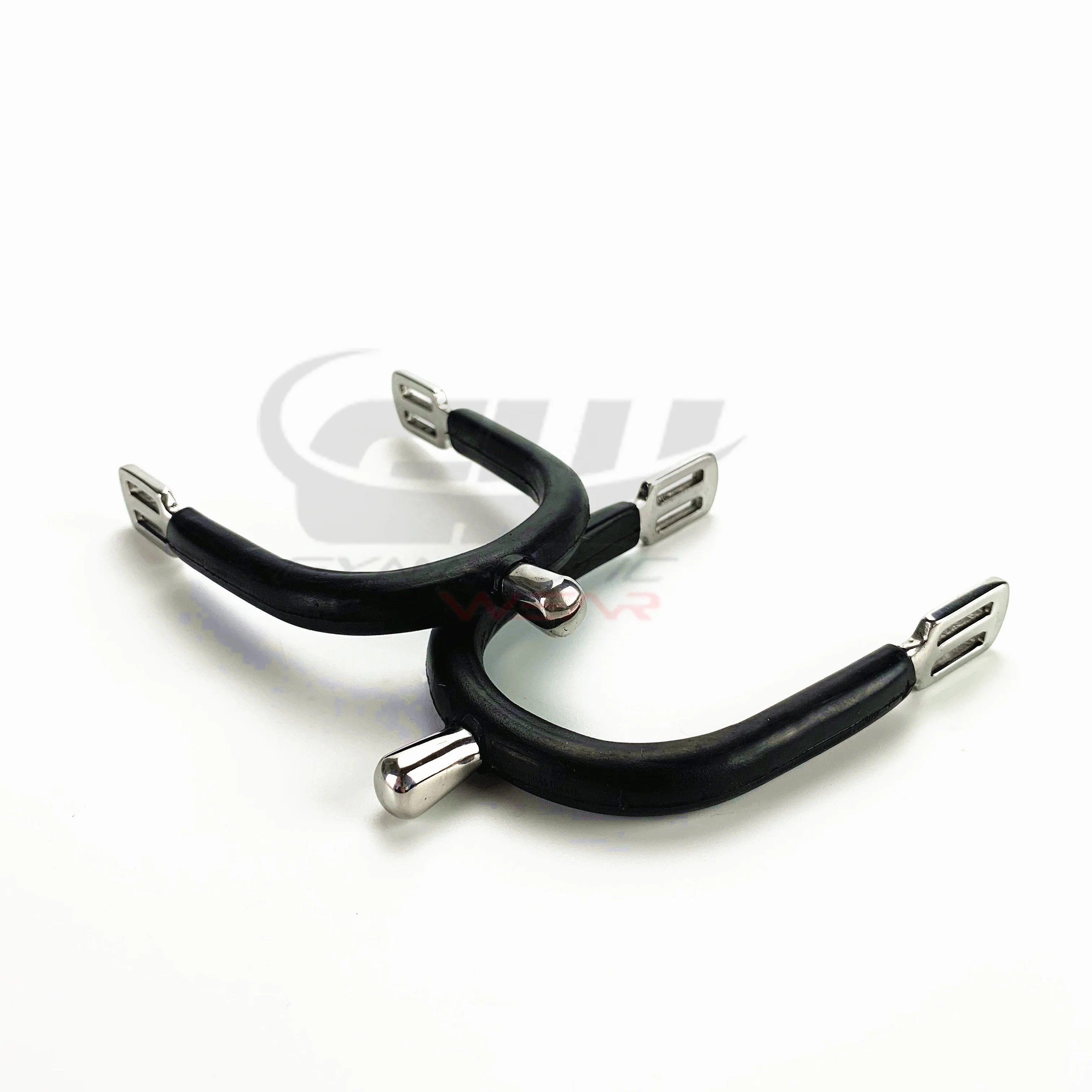 GYMNASTIC WEAR  Horse Rubber spurs/With Rubber Coated Band and Round Neck English Horse Racing Spurs