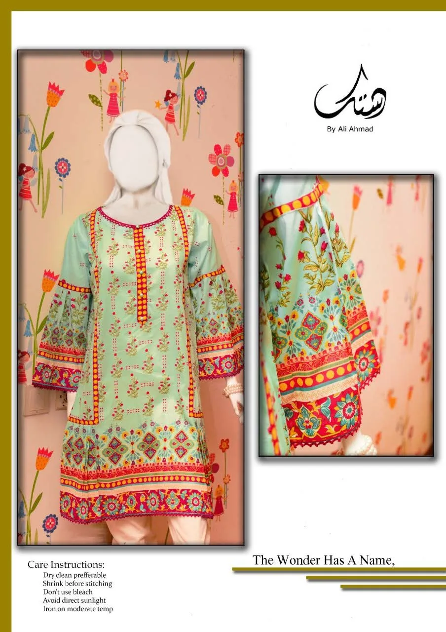 Latest Luxury Design Ethnic Pakistani Branded Stitched Printed/Embroidered Shirts