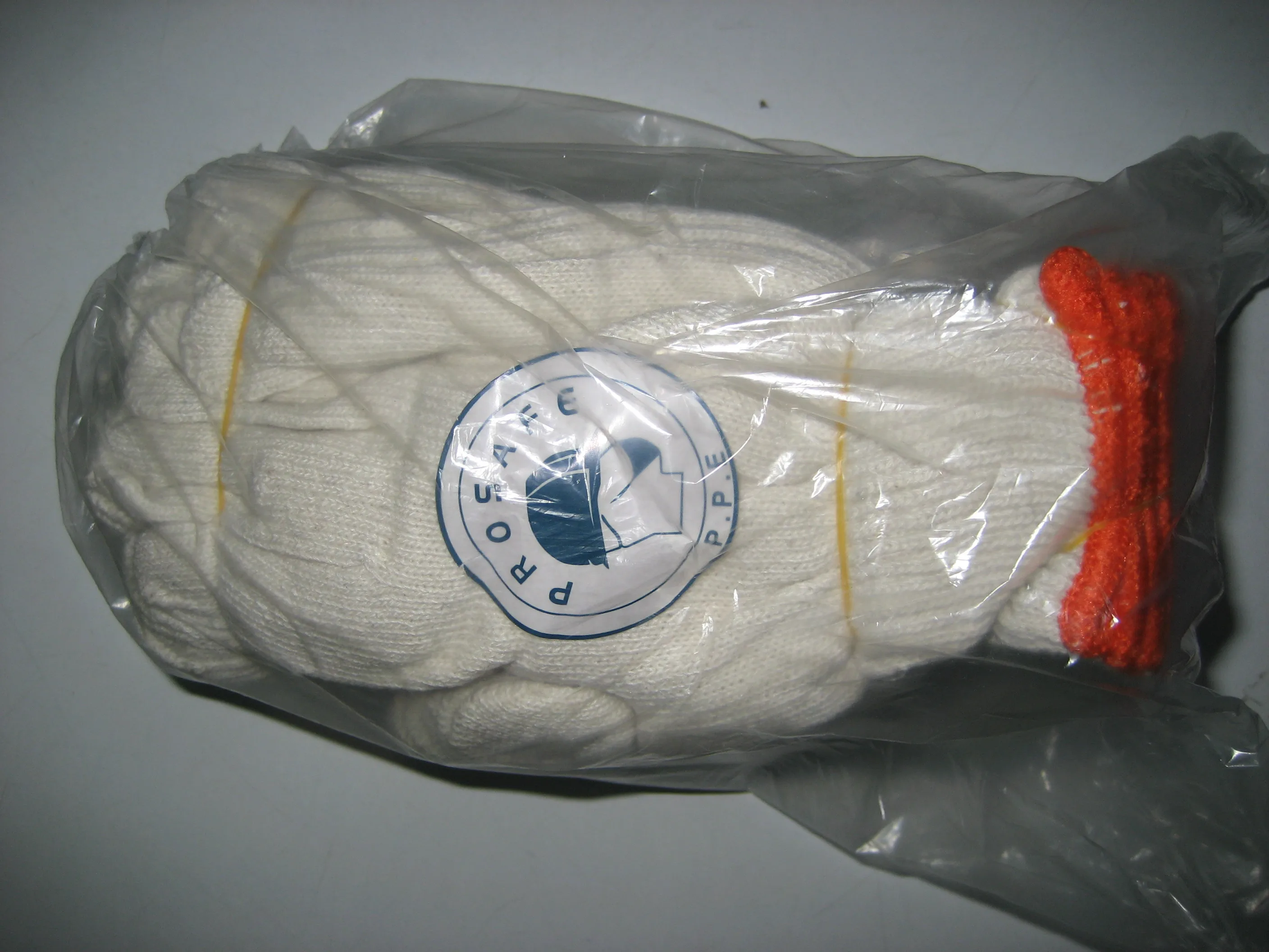 RVT 104 Cotton Safety Working Gloves | Natural Colored Gloves - String Knitted Cotton Gloves